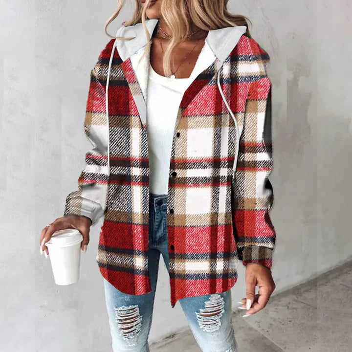 Zara - Plaid Hood Jacket