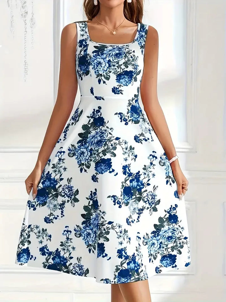 Annabelle - Elegant Floral Midi Dress