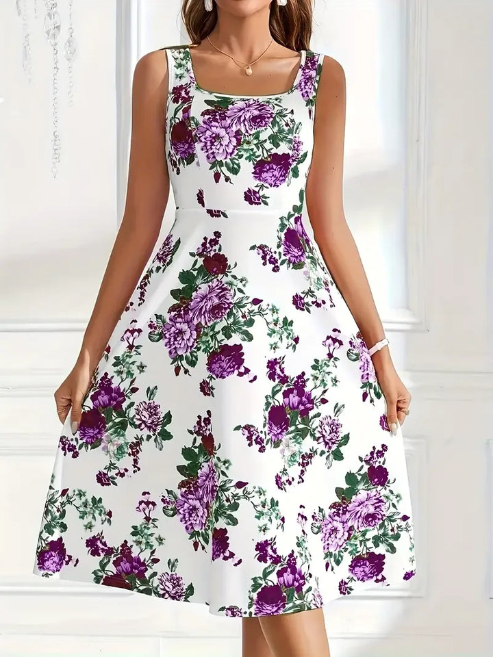 Annabelle - Elegant Floral Midi Dress