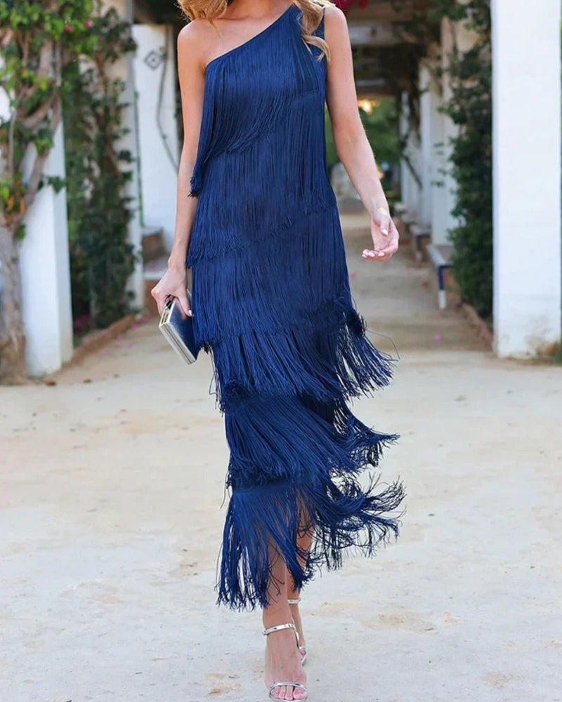 Lauren – Elegant Fringe Dress