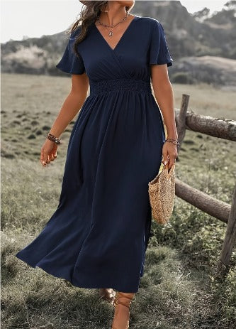 Elise - V-Neck Cinched Dress