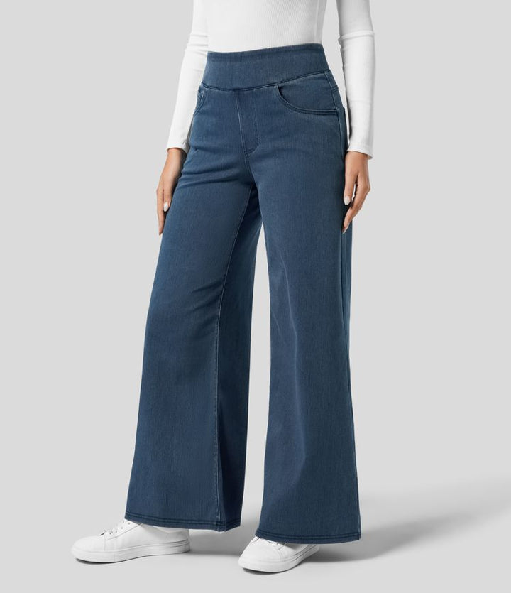 Serafina - Elastic High Waist Pants