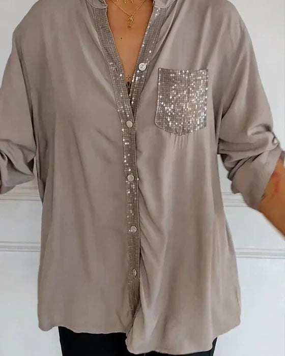 Erika - Sequins Long Sleeve Top