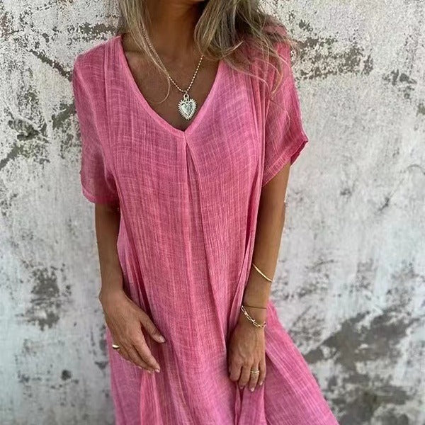Courtney - Comfy V-Neck Dress