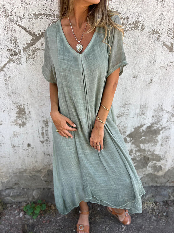 Courtney - Comfy V-Neck Dress