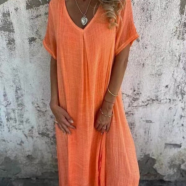 Courtney - Comfy V-Neck Dress
