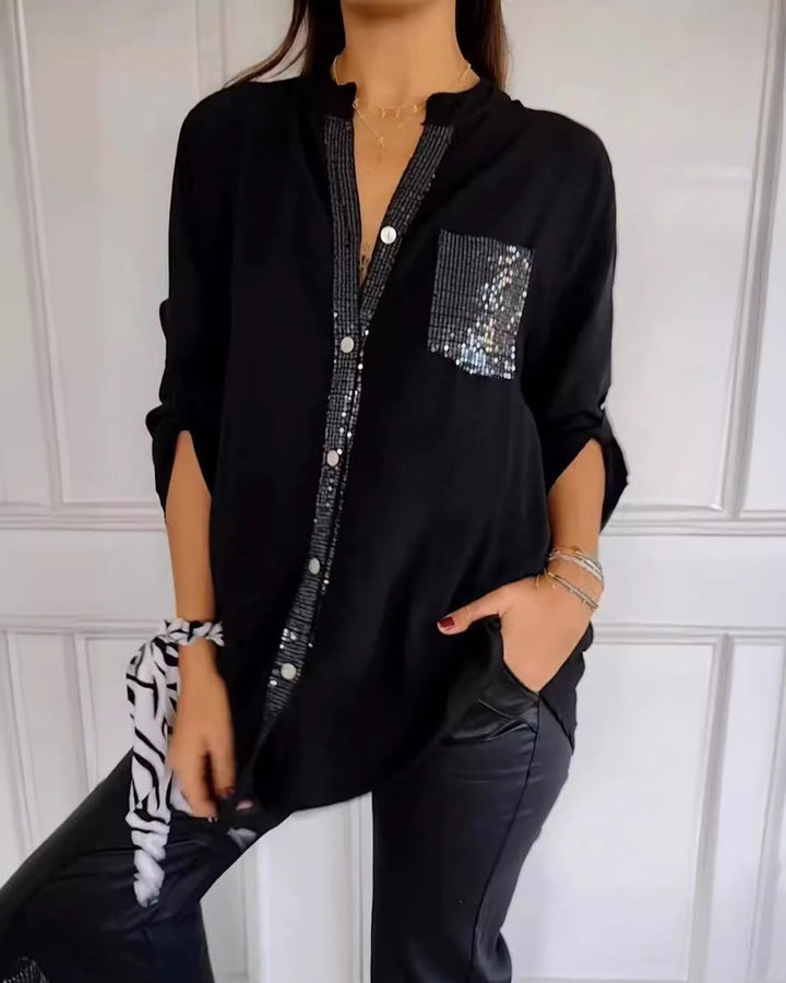 Erika - Sequins Long Sleeve Top