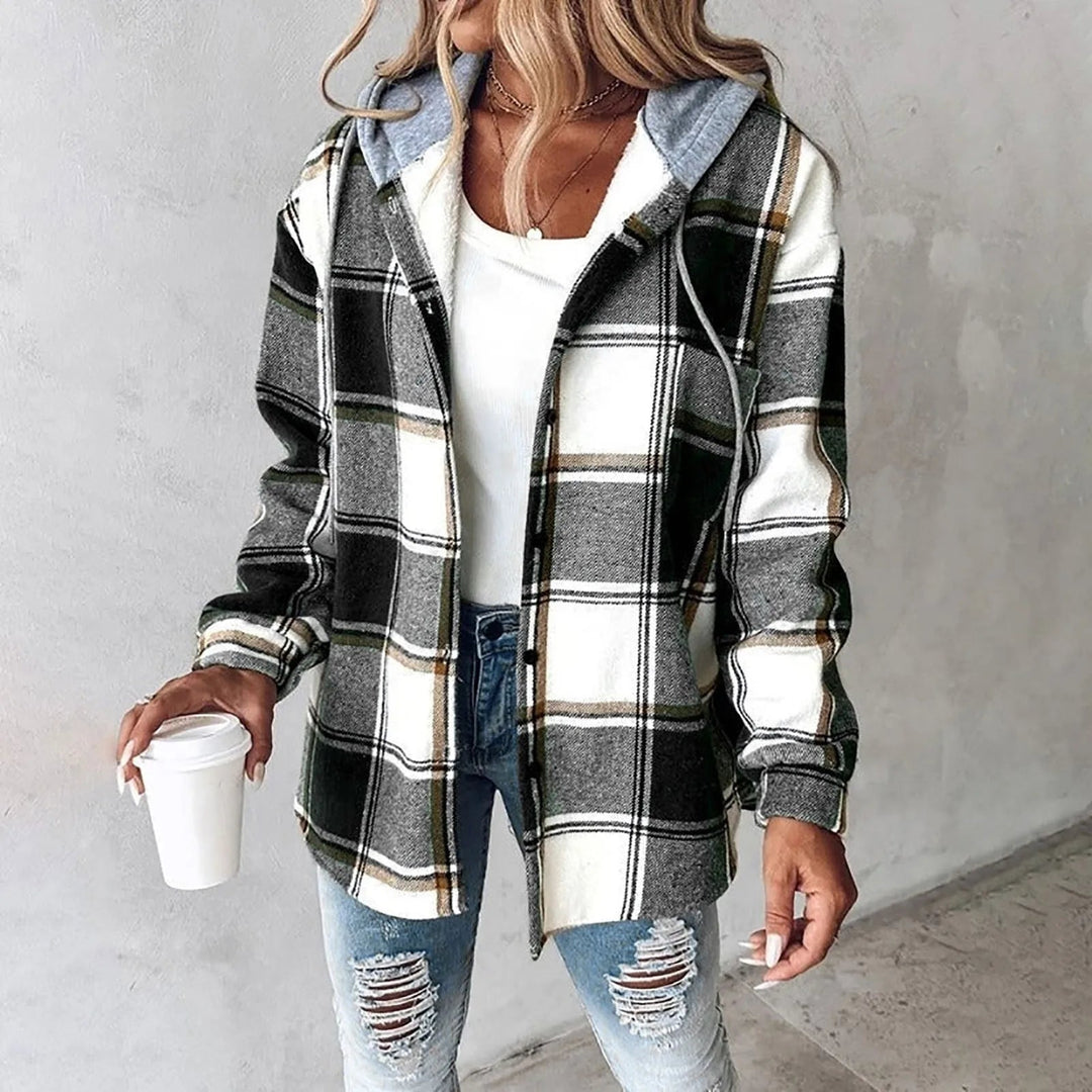Zara - Plaid Hood Jacket
