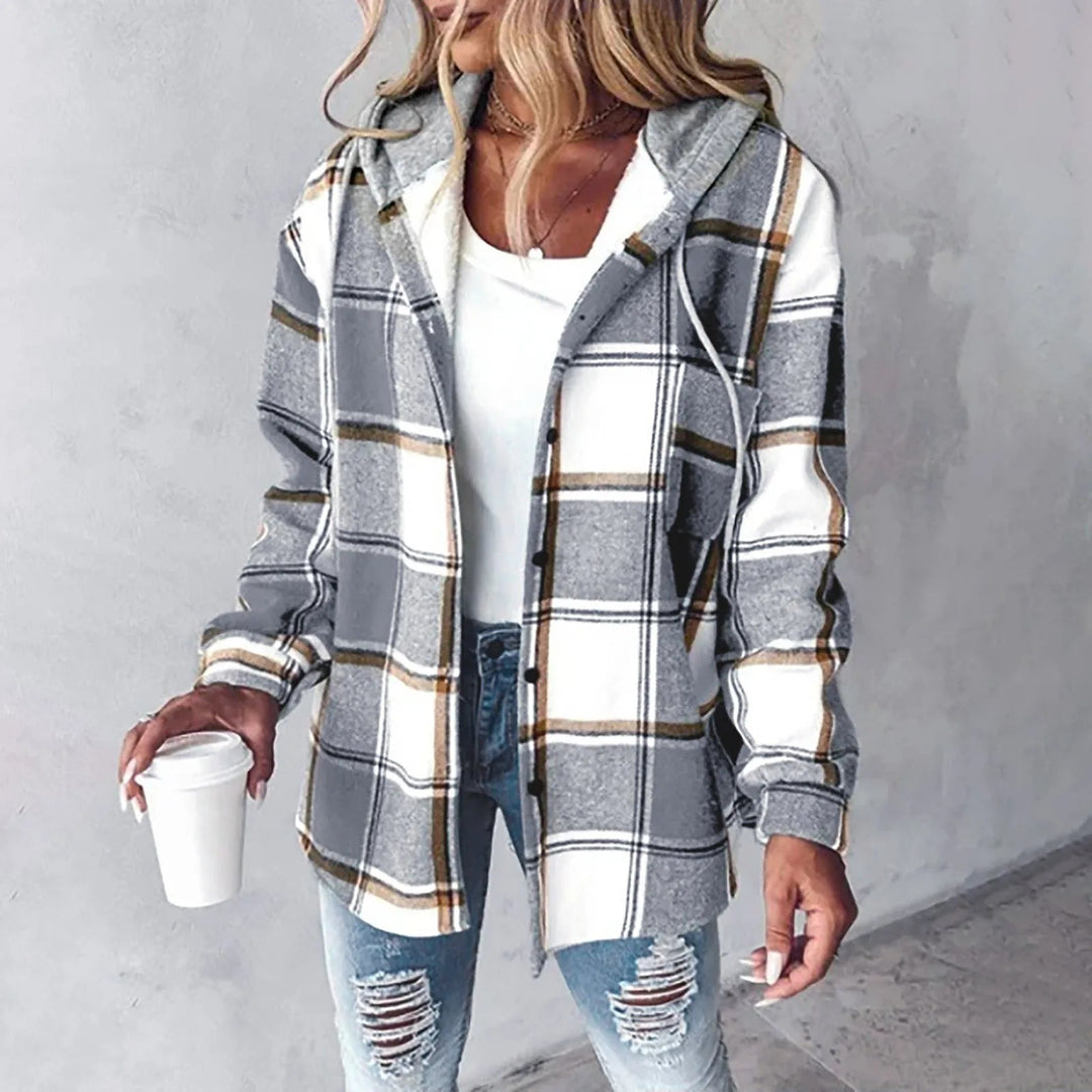 Zara - Plaid Hood Jacket