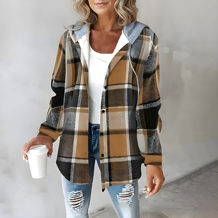 Zara - Plaid Hood Jacket