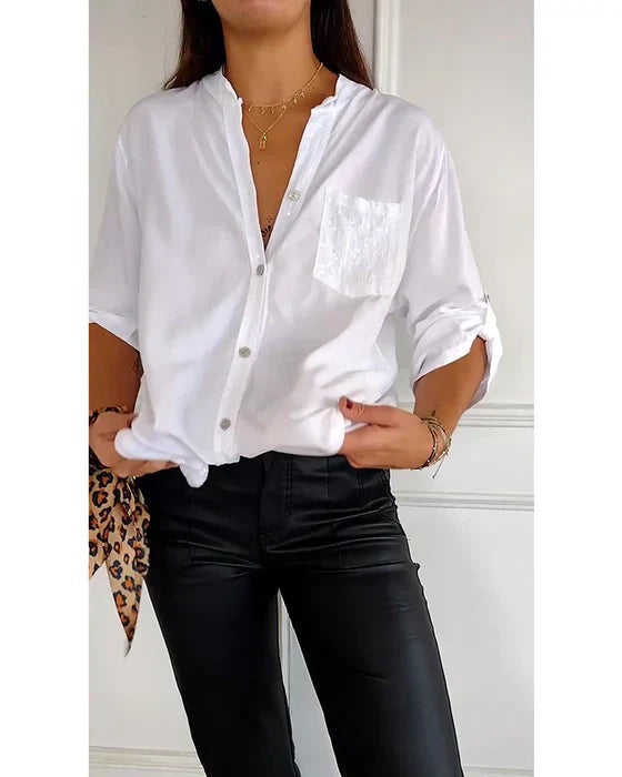 Erika - Sequins Long Sleeve Top