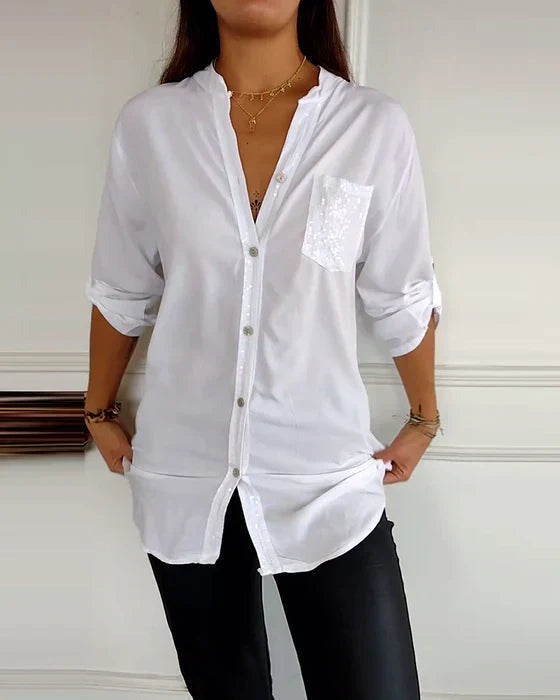 Erika - Sequins Long Sleeve Top