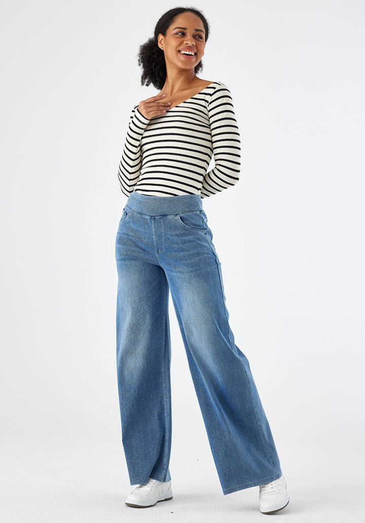 Bhel - High-Waisted Stretchy Jeans