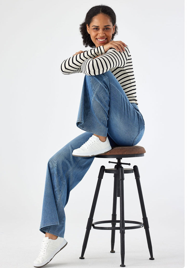 Bhel - High-Waisted Stretchy Jeans