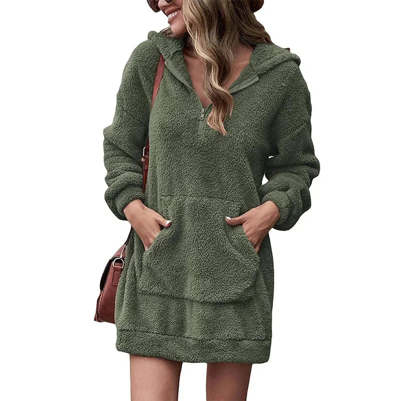 Caitlin - Hooded Sweater Dress