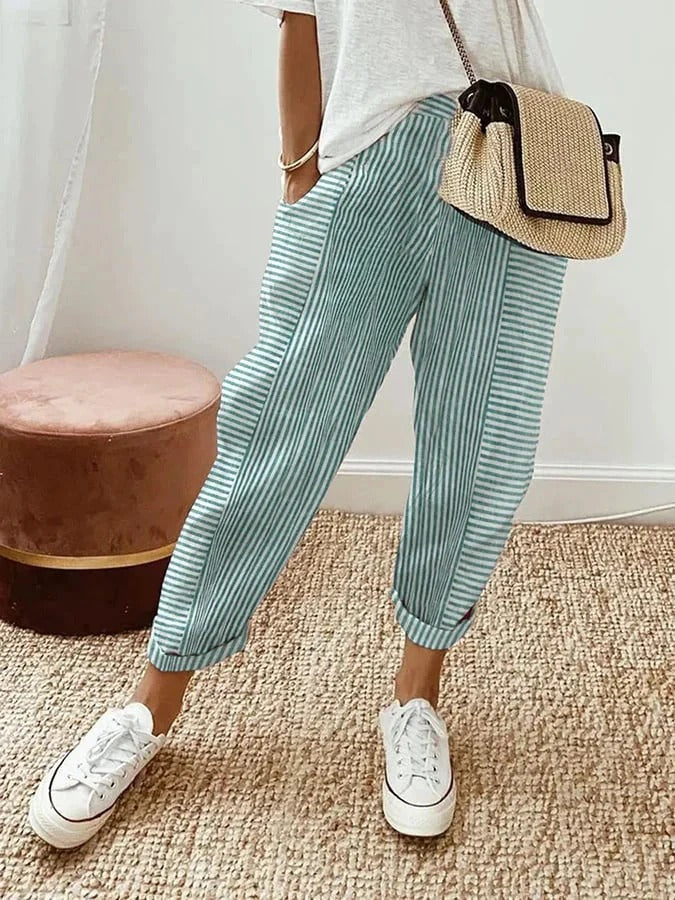 Lena - Striped Stylish Trousers