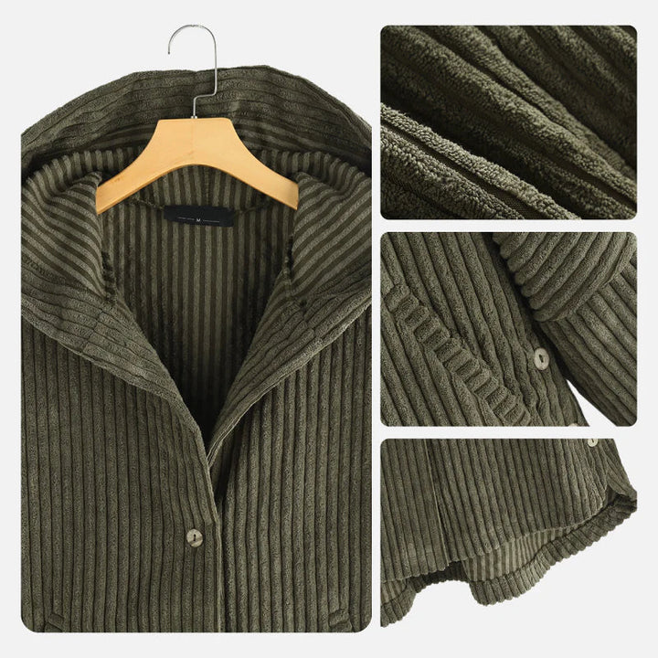 Avi – Corduroy Hooded Coat