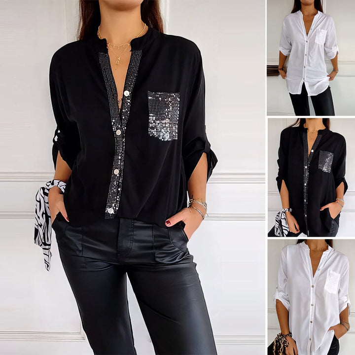 Karen – Patchwork Sequin Top