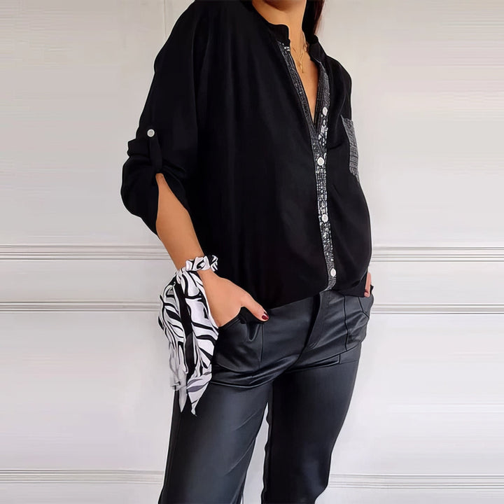 Karen – Patchwork Sequin Top