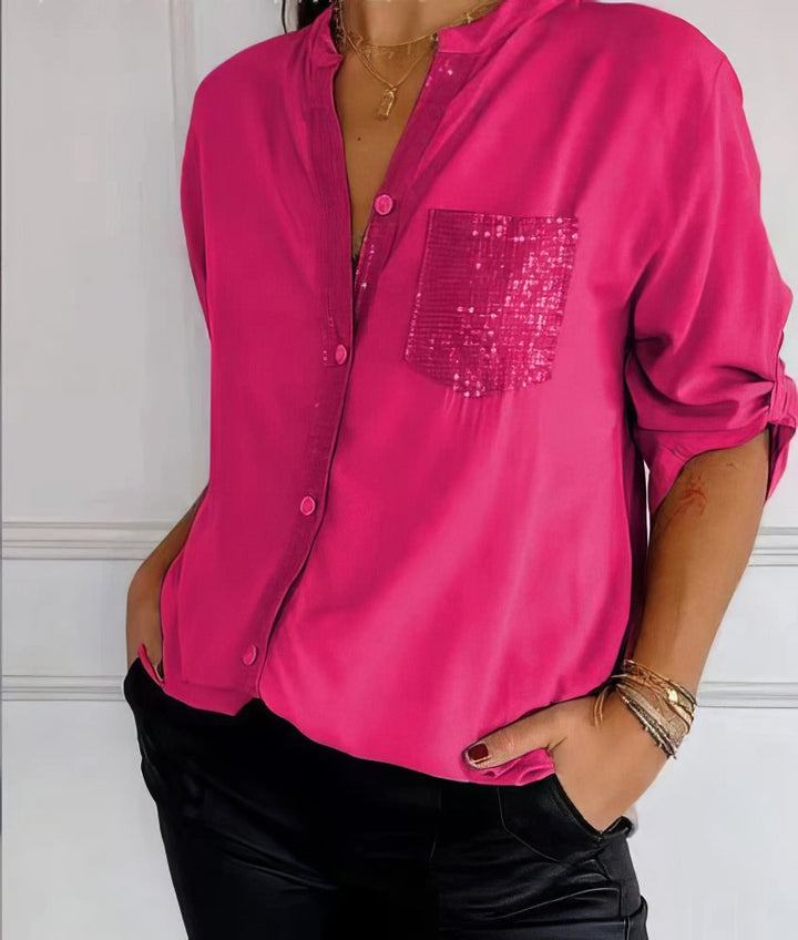 Karen – Patchwork Sequin Top